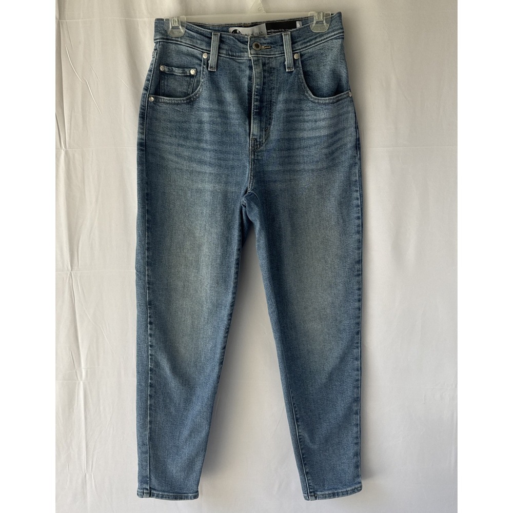 Levi's Silver Tab Mom Jeans Women's 26 Blue High Rise Stretch Light Wash Denim